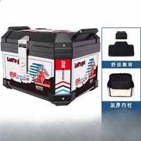 Boîte à bagages arrière pour moto OEM 57L, design robuste, universelle, en plastique PP, haute résistance aux chocs, étanche, coffre de rangement, directement de l'usine