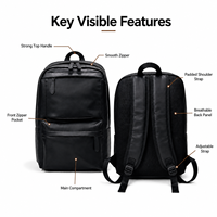 Sac à dos pour ordinateur portable 15,6 pouces, homme, minimaliste, imperméable, élégant, pour le travail, les voyages, sac à dos de ville, logo personnalisé