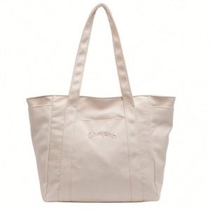 Bolsa de Compras de Algodón para Mujer, Personalizada, al por Mayor, con Forro de PEVA - Product Image 1