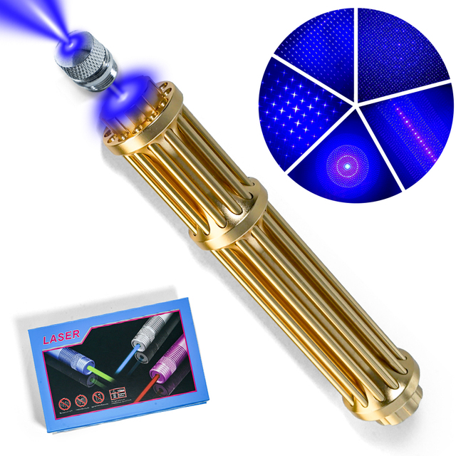 Blue Laser Pen for Burning and Targeting with Long Range, Rechargeable Battery for Professional and Outdoor Use