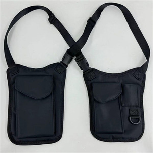 <b>Concealed</b> Underarm Backpack With Anti Theft Features For Outdoor Sports Hiking Camping Black Canvas 20-35L Expansion Design - Product Image 2