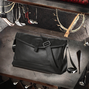 Large Capacity Lightweight Men's Vintage Cowhide Leather Crossbody <b>Bag</b> Fashionable All Seasons Messenger <b>Bags</b> - Product Image 3