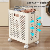Panier à linge pliable grande capacité pour la maison, respirant et télescopique, pour le rangement des vêtements sales dans la salle de bain
