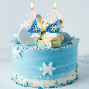 Velas <span class=keywords><strong>de</strong></span> <span class=keywords><strong>cumpleaños</strong></span> congeladas 0-9 número brillo azul copo <span class=keywords><strong>de</strong></span> nieve pastel vela niños niñas <span class=keywords><strong>cumpleaños</strong></span> fiesta pastel Topper decoración suministros - Product Image 4