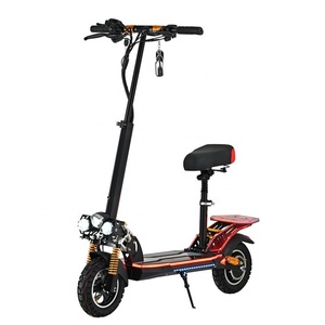 New Luminous Electric Scooter 48V with Acrylic Luminous <b>Tail</b> Wing 10 Inch Fat Tire 500W Electric Folding Scooter - Product Image 2