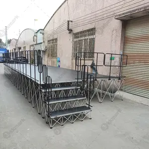 Foldable Folding Quickly Assemble Intelligent Modular Mobile Easy Install Event Stage For Events Wedding Exhibition Party