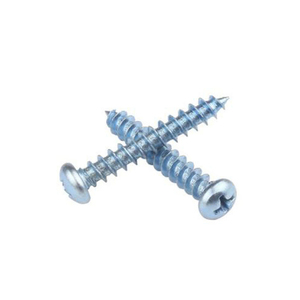 Pan Head Zinc Plated Stainless Steel <b>Screws</b> Metric Coarse Thread 12mm Cap Diameter Class 8.8 - Product Image 1