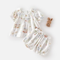 Ensemble Bébé Guai 2026 Motif Bulle Respirant en Bambou Été Manches Courtes 2 Pièces Tenue Mignonne pour Nourrisson Vêtements Enfants Doux et Légers