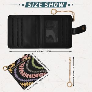 Taşınabilir Hawaii Çiçek Desenli Özel Baskılı PU Deri RFID Koruyucu Su Geçirmez Fermuarlı Kartlık Cüzdan Kısa Kadın Cüzdanı - Product Image 3