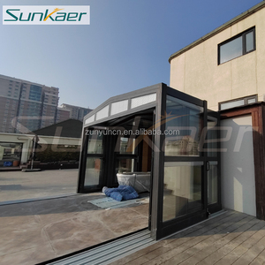 Nuevo diseño, precio de fábrica, nuevo modelo personalizado, sala de Sol de aluminio para casa residencial, casas de Villa, terraza acristalada retráctil - Product Image 3
