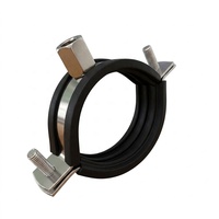 Collier de serrage robuste en fer galvanisé avec revêtement en caoutchouc EPDM pour tuyau d'eau, support mural, personnalisable OEM