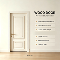 Porte de chambre en bois massif personnalisée de haute qualité, design simple, pour intérieur de maison