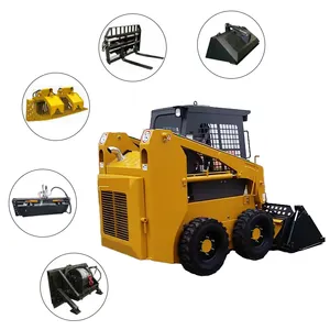 China Brand New Agricultural Construction Machines 4wd Compact Mini Skid Steer Loader With Track For Sale