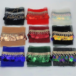 Kain Payet Dekoratif Rok Latin DIY, Payet Emas Perak Berkilau, Manik-manik, Bordir Mesh, Tekstil Jahit, Renda - Product Image 1