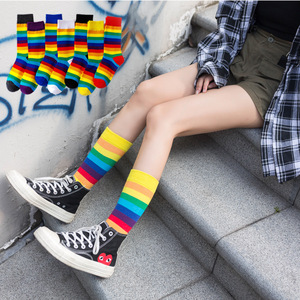 Chaussettes habillées solides régulières résistantes à la sueur Hommes Lgbtq Lesbian Gay Rainbow <span class=keywords><strong>Lgbt</strong></span> Pride Socks - Product Image 4