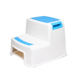 Child-friendly plastic bathroom stools save on blue footstools two-step step stool