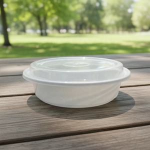 Hacamy Disposable Microwave Safe PP <b>Plastic</b> Food <b>Container</b> with <b>Lid</b> Stackable Meal Prep Storage Case for Take Away - Product Image 1