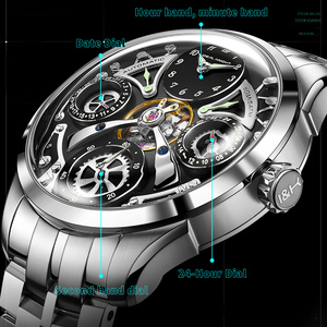 Montres mécaniques multifonctionnelles de haute qualité, design creux, automatiques, étanches, à la mode, pour homme, Ideal Knight 6820 OEM personnalisées - Product Image 5