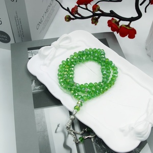 YASEEN Moda Étnica, Tasbih Islámico de 99 Cuentas de Vidrio de 8mm, Cuentas de Oración Islámicas Hechas a Mano, Venta al por Mayor - Product Image 1
