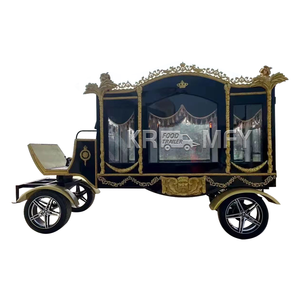 Carroza Fúnebre de Lujo Personalizada de Estilo Europeo Vintage, con Decoración Floral en Relieve, Clásica Blanca de 4 Ruedas Sólidas - Product Image 1