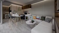 Maison cabine préfabriquée de la taille d'un appartement à la mode moderne Maisons préfabriquées de 2 chambres à coucher Maison conteneur à capsules avec système intelligent