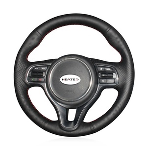Housse de <span class=keywords><strong>volant</strong></span> sport en cuir à 4 branches pour K5 Optima 2016-2018 <span class=keywords><strong>Sportage</strong></span> KX5 2016-2019 Niro 2017-2019 - Product Image 2