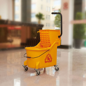 Seau de nettoyage en plastique multifonctionnel de 33 litres, chariot de concierge, essoreuse, seau de vadrouille - Product Image 6