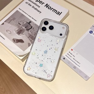 Funda de Teléfono Transparente con Purpurina de Estrellas 3D Luminosas de Lujo para <span class=keywords><strong>iPhone</strong></span> 17 16 15 14 13 12 <span class=keywords><strong>11</strong></span> Pro Max, Carcasa Protectora Anti-Golpes - Product Image 4
