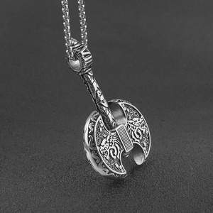 Collar Vikingo con Martillo de Thor Nórdico para Hombre y Mujer, Collar con Colgante de Hacha de Perun, Joyería Religiosa Vintage de Acero Inoxidable, Regalos - Product Image 2