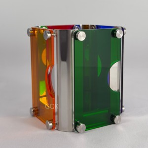 Bauhaus Style Color Matched Acrylic Pen Holder High Appearance Desk Organizer for <b>Storage</b> & Display - Product Image 3