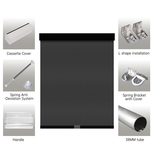 SAMADHI Bedroom Built-In Blackout Smart Roller <b>Shade</b> Manual Control <b>Window</b> Blinds - Product Image 5