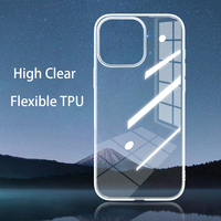 Coque de téléphone transparente pour iPhone 16 Pro Max 15 11 12 13 14 Pro Coque arrière souple en TPU pour iPhone XS Max XR 8 7Plus