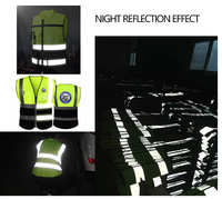 Gilet da Lavoro Riflettente LED Impermeabile Giallo/Arancione Fluorescente Alta Visibilità ANSI Classe 3 per Uomo Edilizia con Logo Personalizzato