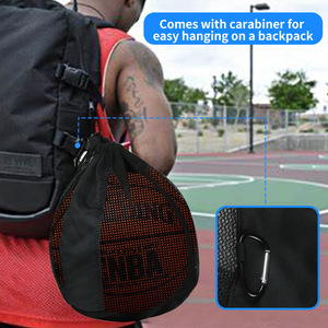 NBA Mesh <b>Drawstring</b> <b>Backpack</b> Ball Storage Bag Unisex Outdoor Sports Equipment Breathable Lightweight Design - Product Image 4