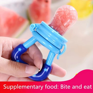Cuchara de alimentación para bebés, chupete de silicona con malla para triturar frutas, mordedor complementario, utensilio de mesa, herramienta para suplemento alimenticio infantil - Product Image 5