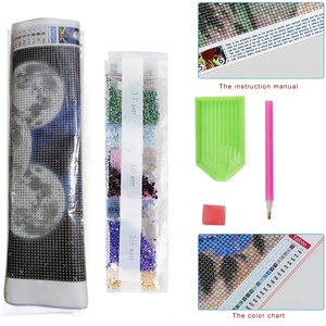 La meilleure toile courte en toile de coton pour la peinture au diamant 5D en gros avec des pierres en résine rondes et carrées, peinture au diamant 3D - Product Image 6