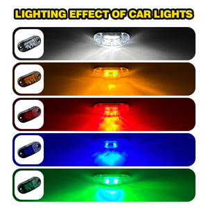 Nouveau 2Leds 1W feux latéraux stroboscopiques pour voitures SUV camion et pick-up DC 12V 24V lampe à LED <span class=keywords><strong>avec</strong></span> plusieurs modes de flash - Product Image 2
