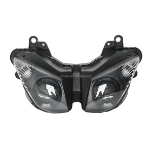 Ensemble de phares avant TCMT compatible avec <span class=keywords><strong>Kawasaki</strong></span> <span class=keywords><strong>Ninja</strong></span> ZX-6R 2009-2012 <span class=keywords><strong>2011</strong></span> 2010 <span class=keywords><strong>ZX6R</strong></span>, phare de moto XF140130 - Product Image 1