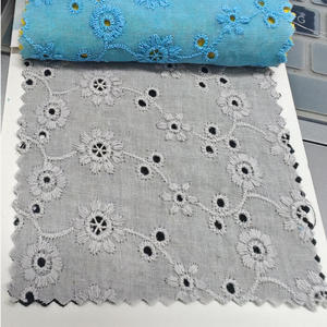 Tela de Encaje de Algodón Suizo, Tela Bordada con Patrones Florales para Vestidos, Camisas y Pantalones para Niños - Product Image 6