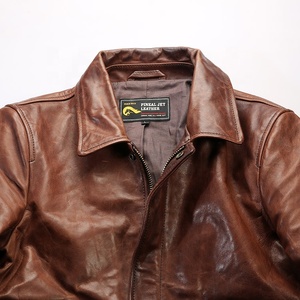 Giacca di pelle Casual da uomo con risvolto da uomo - Product Image 4
