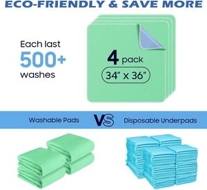 Wieder verwendbare Bettnässen-Inkontinenz pads aus Mikro faser Schwere Saugfähig keit Weiche wasch bare Unter polster Kids Pee <span class=keywords><strong>Pad</strong></span> Windel Alternative - Product Image 4