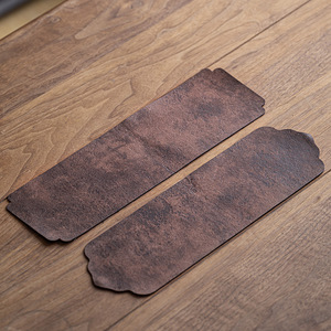 Leather Dry Foam Mat Tea <b>Table</b> <b>Runner</b> Red Brown Fabric Home Use Zen Style Kung Fu Tea Accessory - Product Image 2