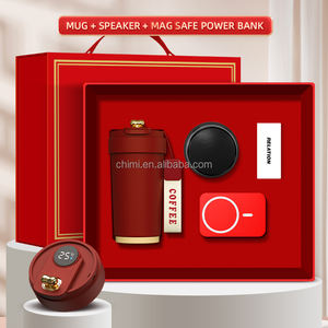 Taza promocional de lujo con logotipo personalizado corporativo + altavoz + Banco de energía juego de caja de regalo de oficina de negocios juegos de regalo para hombres - Product Image 3