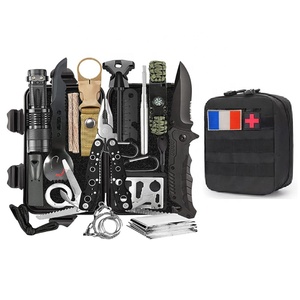 Thấp moq Chất lượng cao 22 trong 1 Survival <span class=keywords><strong>kit</strong></span> khẩn cấp <span class=keywords><strong>Kit</strong></span> <span class=keywords><strong>72</strong></span> giờ Survival Ba lô thiết bị thiết bị chiến thuật cắm trại phụ kiện - Product Image 1