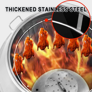 Thép Thương Mại Thịt Rang Bếp 90Cm Gas Than Kép Mục Đích Lò Nướng Điện Cho Rang Vịt Ngỗng Sử Dụng Bánh <span class=keywords><strong>Pizza</strong></span> - Product Image 3