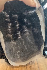 H399 Toupet <span class=keywords><strong>Afro</strong></span> pour Hommes Noirs Africains, Remplacement de <span class=keywords><strong>Cheveux</strong></span> <span class=keywords><strong>Afro</strong></span> Bouclés, Boucles en <span class=keywords><strong>Laine</strong></span>, 100% <span class=keywords><strong>Cheveux</strong></span> Humains, Base en Dentelle Complète, 100% <span class=keywords><strong>Cheveux</strong></span> Humains - Product Image 5