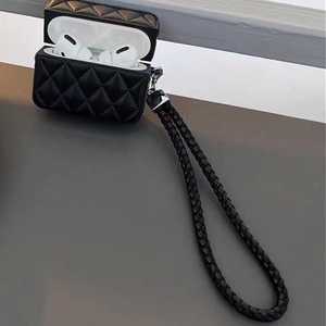 Funda protectora para auriculares de cuero con rejilla en forma de diamante para <span class=keywords><strong>AirPods</strong></span> 4th Generation Pro 2 - Product Image 4