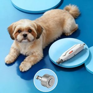 Coupe-ongles et lime à ongles 2-en-1 en acier inoxydable pour chiens et chats, avec lumières LED, rechargeable, sûr pour les chiens et chats de petite, moyenne et grande taille, ainsi que pour les hamsters - Product Image 1