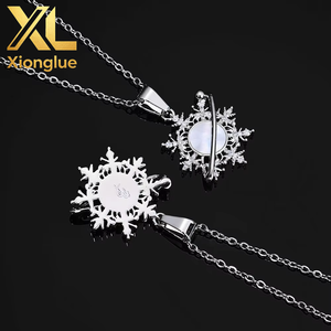 Wholesale New Arrivals <b>Valentine</b> Party Daily Wear Copper Mother-of-pearl Snowflake Choker Micro-Inlay 5A Zircon Necklace Women - Product Image 3