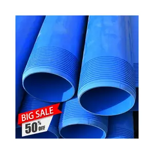 110-355mm 12 pollici 180 mm 5 6 pollici pn 10 dn 140 schermo pozzo trivellato tubo di rivestimento in pvc scanalato per estremità smussata ad acqua profonda